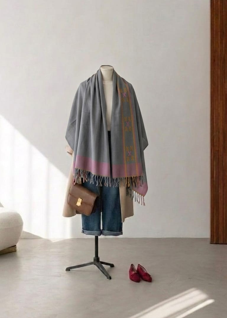 Blush Mist Himalayan Shawl