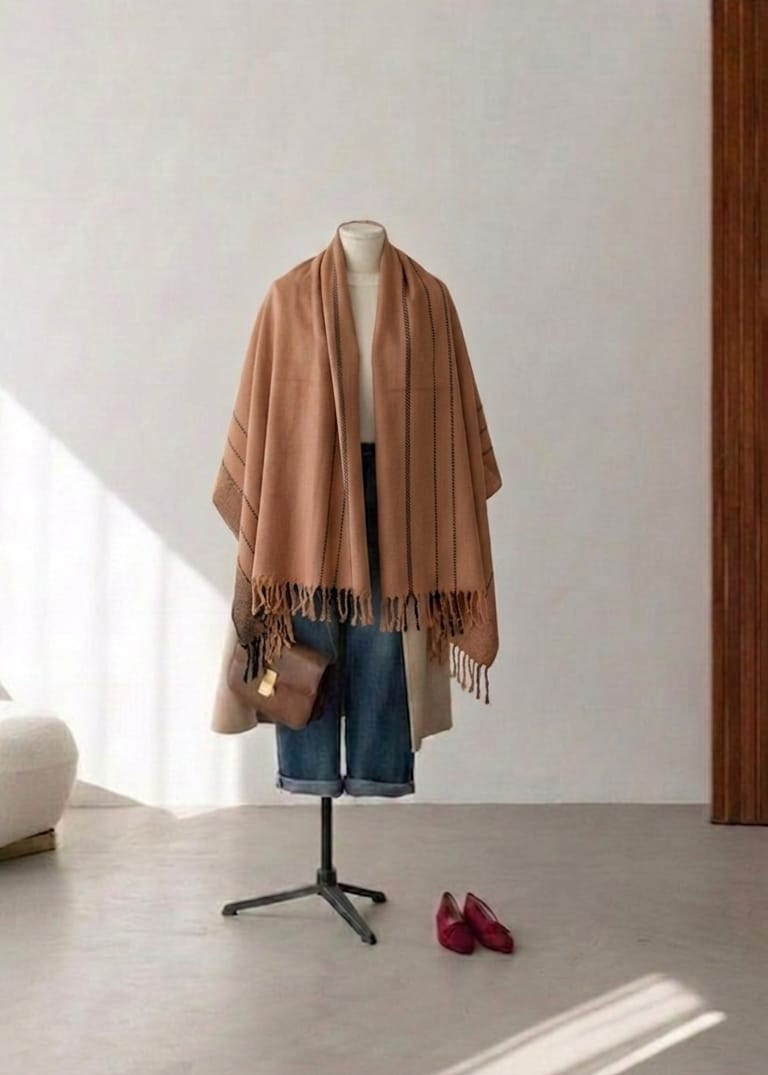 Saffron Dune Heritage Shawl