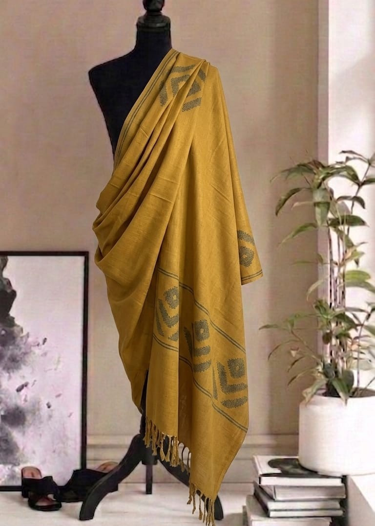 Saffron Dune Heritage Shawl