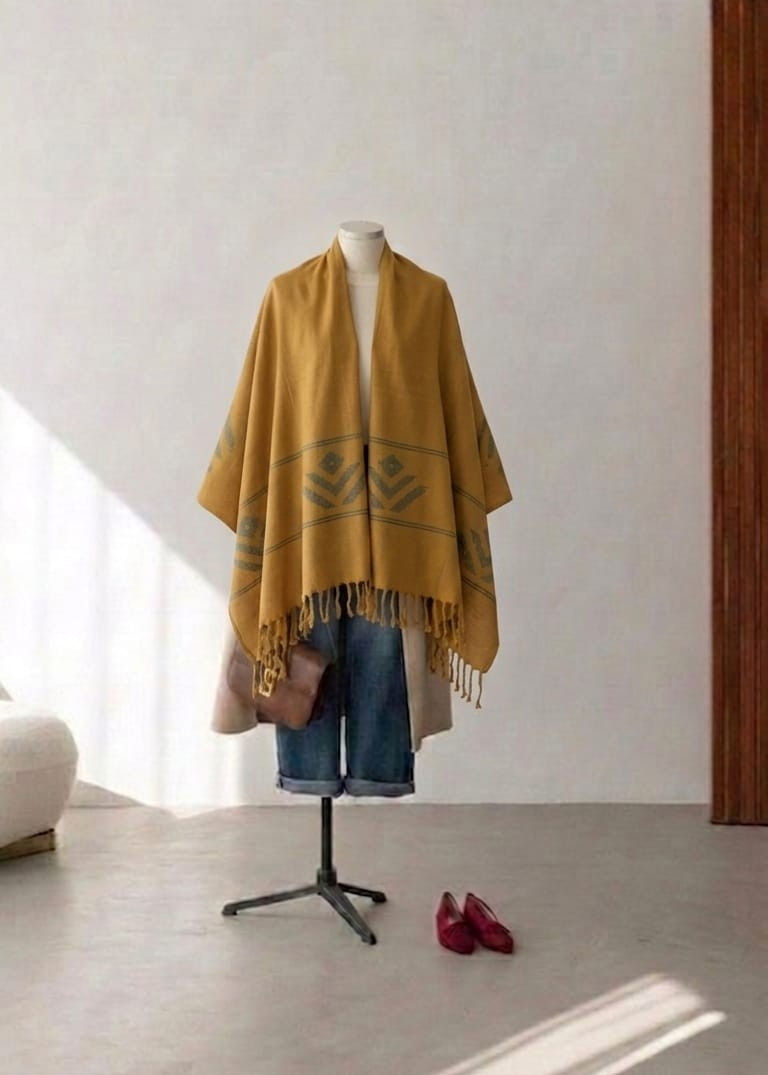 Saffron Dune Heritage Shawl