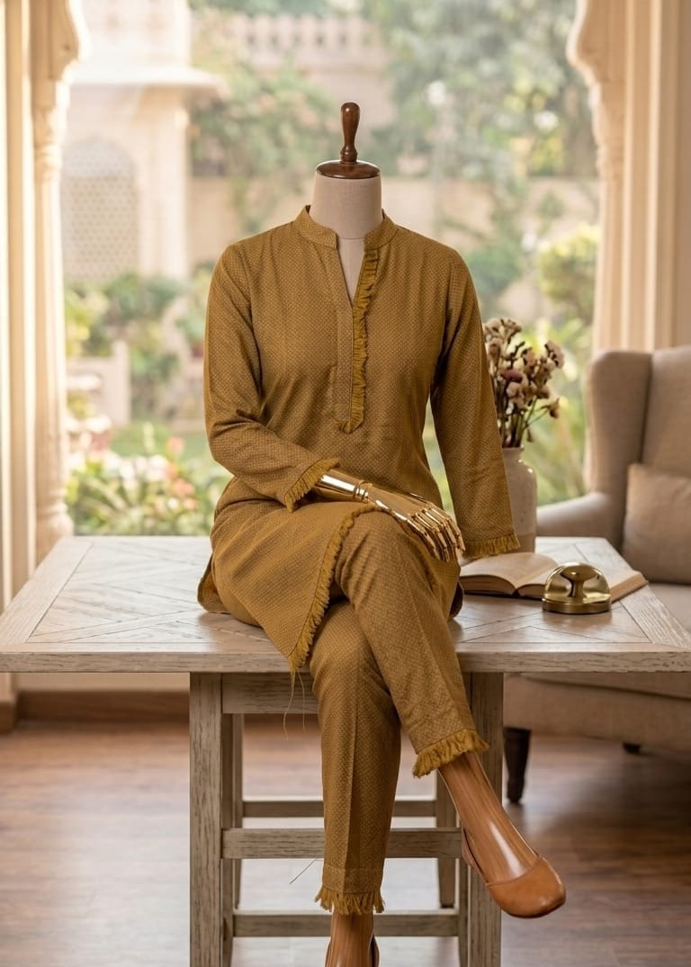 Saffron Dune Ensemble Suit