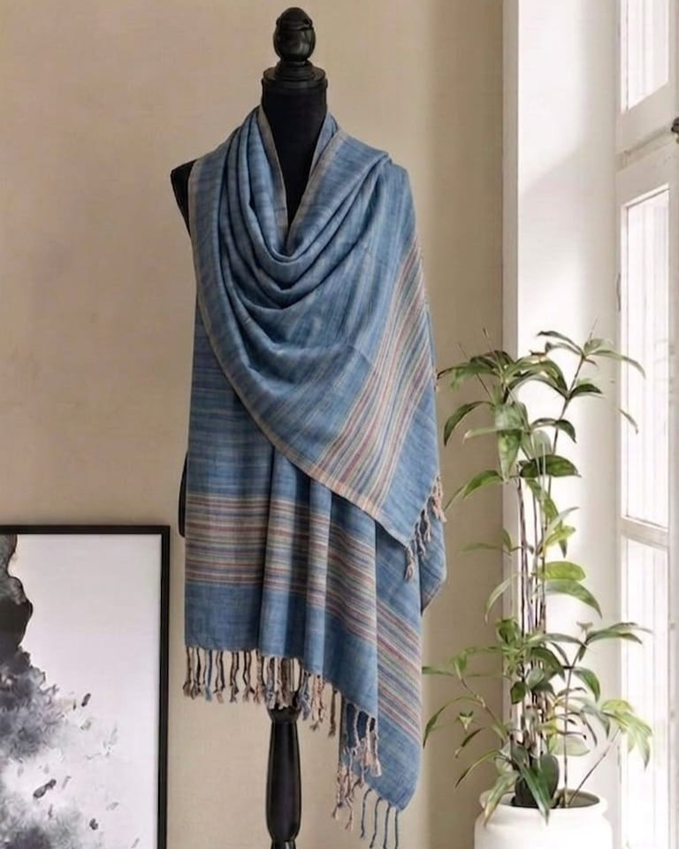 Himalayan Indigo Drift Stole