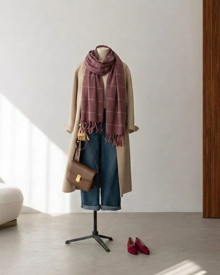 Mauve Meridian Stole