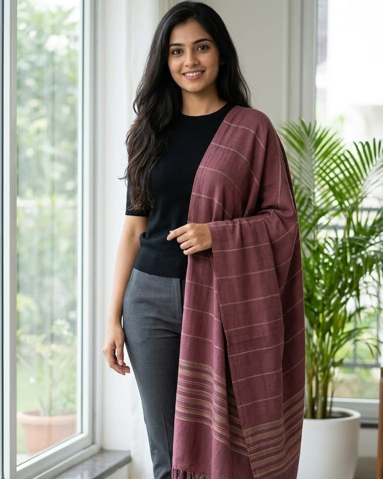 Mauve Meridian Stole