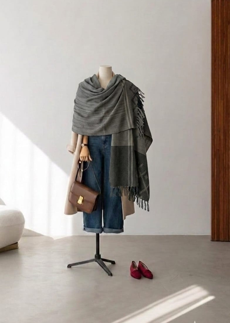 Ardore Grey Shawl