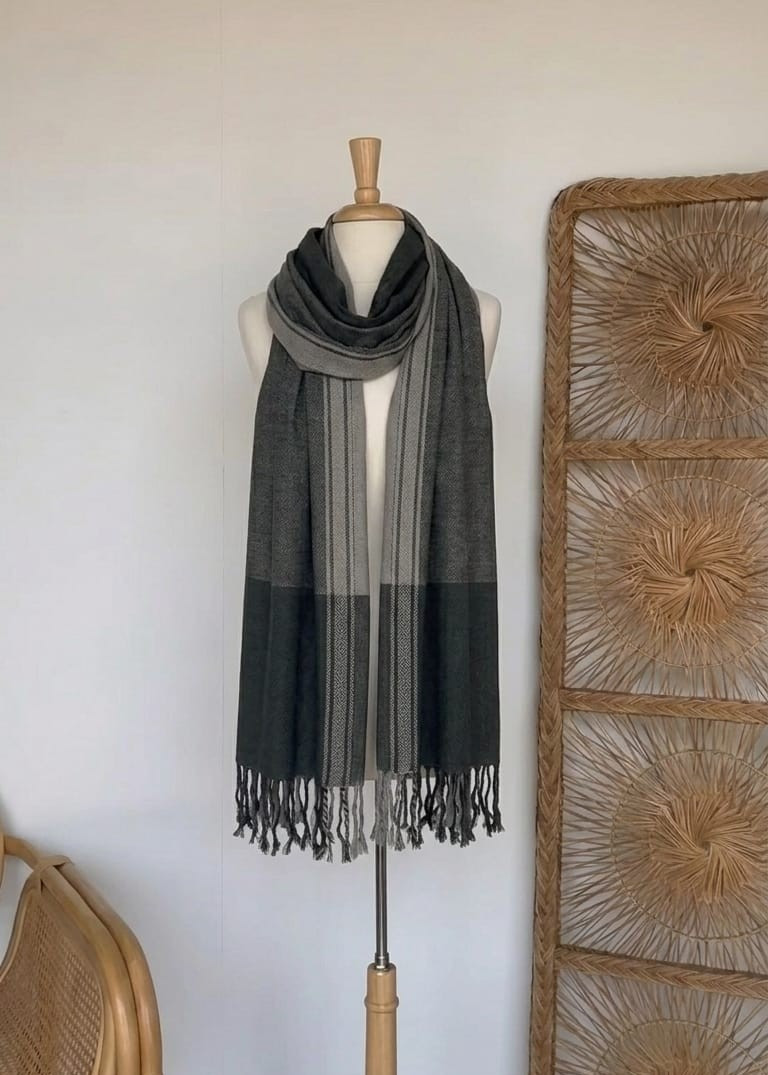Noir Crest Shawl