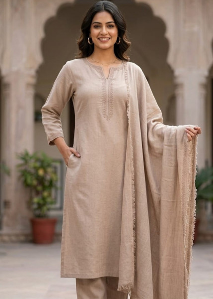 Image of Ivory Dune Ensemble Suit