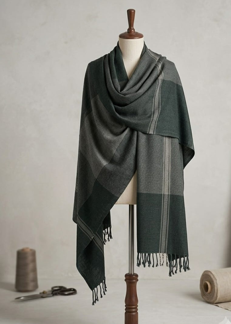 Noir Crest Shawl