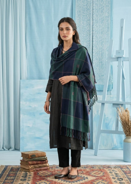 Image of Midnight Cedar Heritage Shawl
