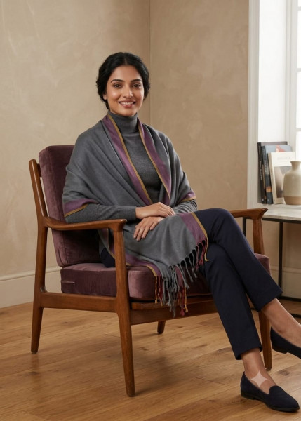 Image of Noir Amara Veil Shawl