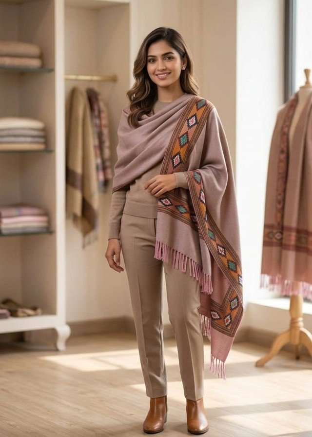 Mauve Mosaic Shawl