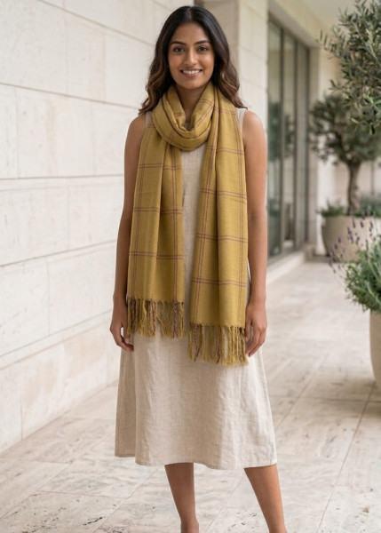 Image of Saffron Tulle Stole