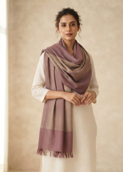 Image of Mauve Whisper Handwoven Stole