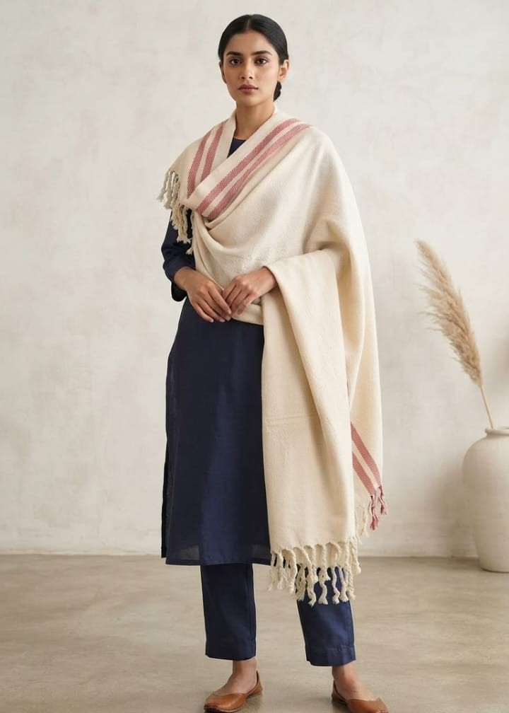 Ivory Blush Heritage Stole