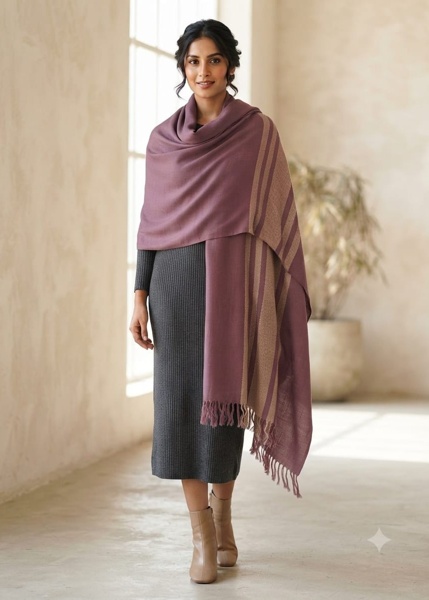 Ruhani Mauve Heritage Stole