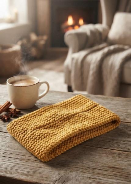 Image of Golden Sand Ribbed Earmuff