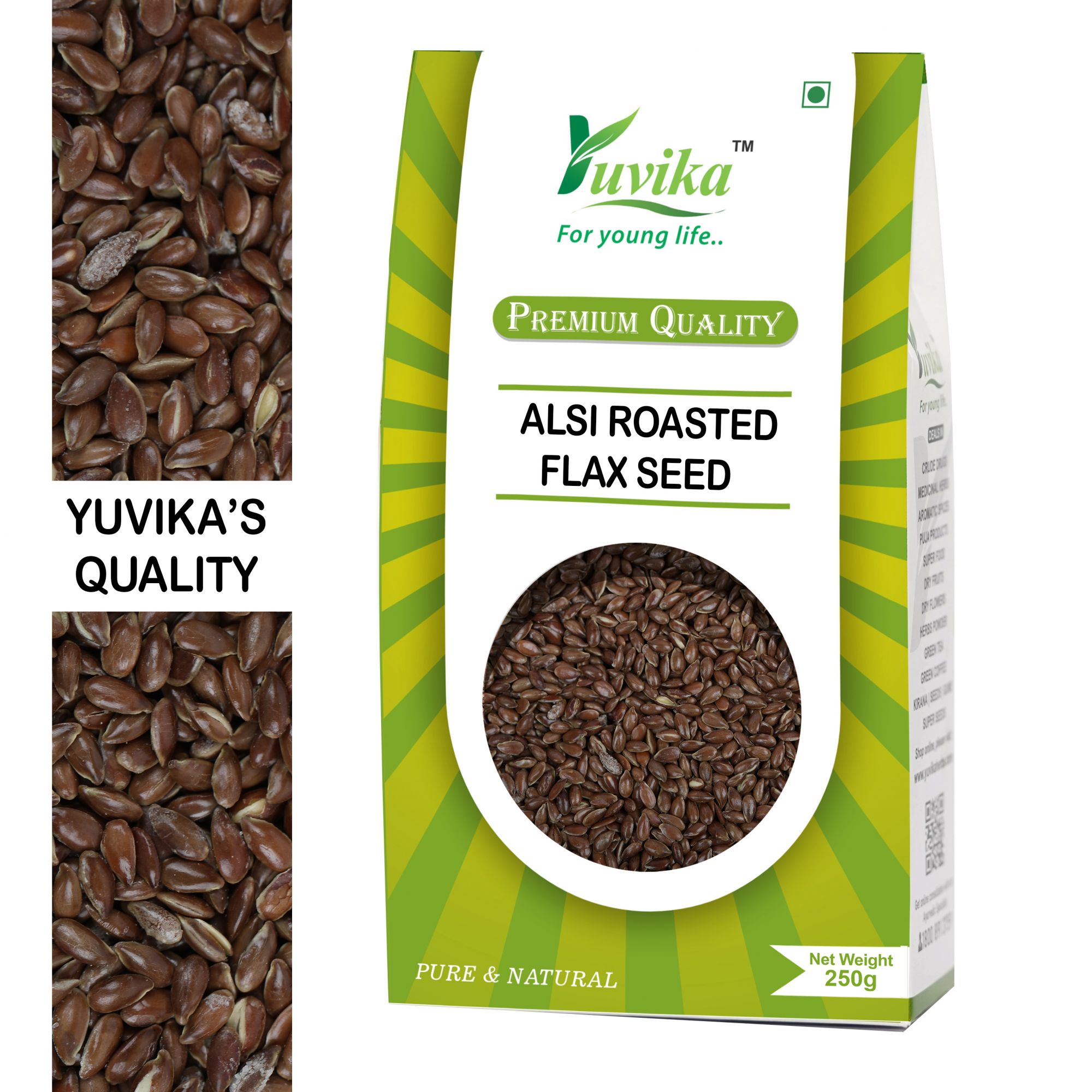 Alsi Roasted Linum Usitatissimum Flax Seed Roasted (250g)