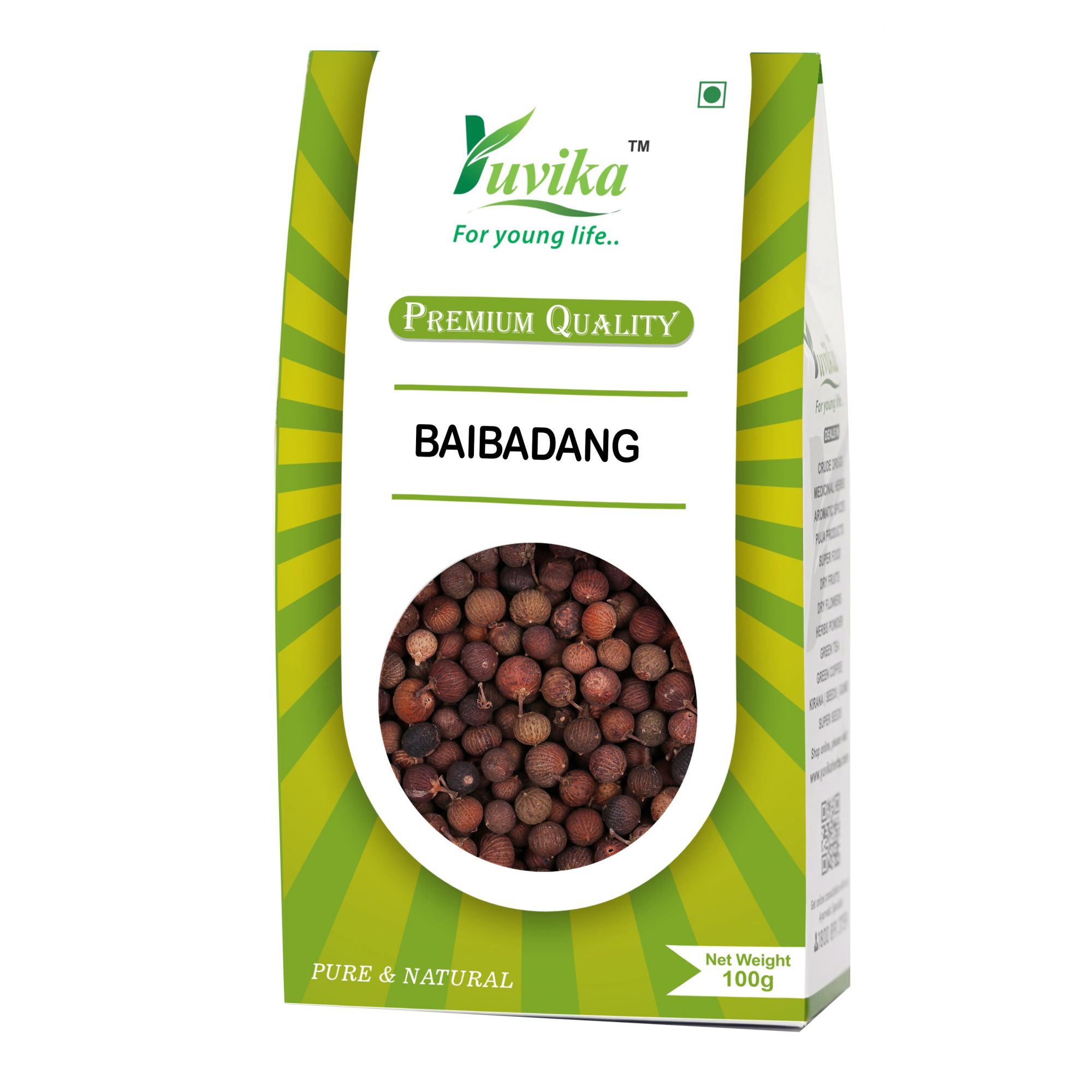 Baibadang - Vaivadang Black - Embelia Ribes - False Black Pepper (100g)